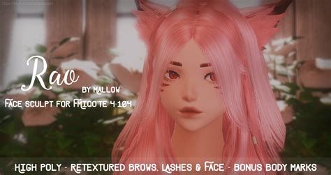 - PNG files for everything for non PSD users. . Miqo te face sculpt mod
